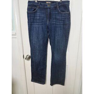 Lee Straight Leg Relaxed Fit Mid Rise Women's Dark Wash Jeans Size 16